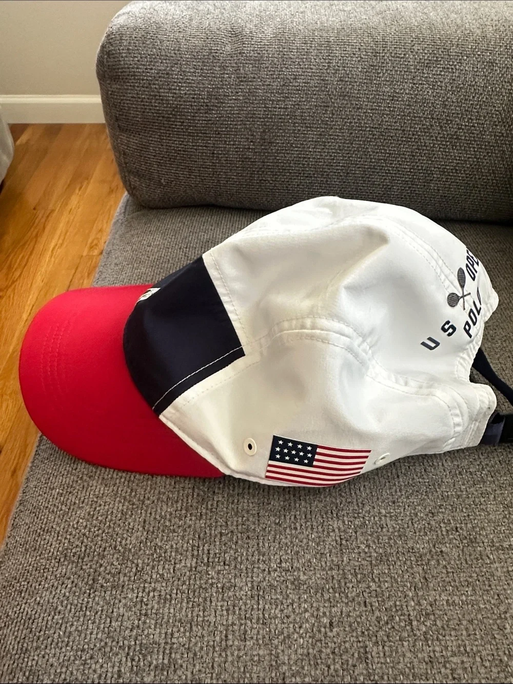 U.S. Polo Assn. Tricolor Polo Cap in White, Navy, Red